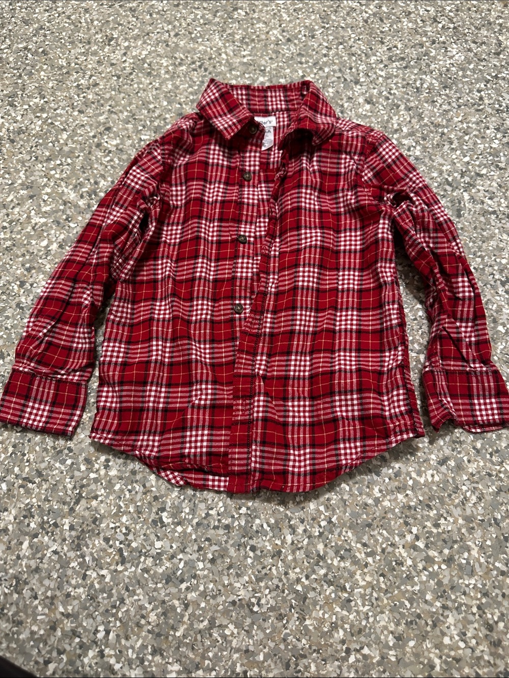 Carter's Red Plaid Button-Down Shirt